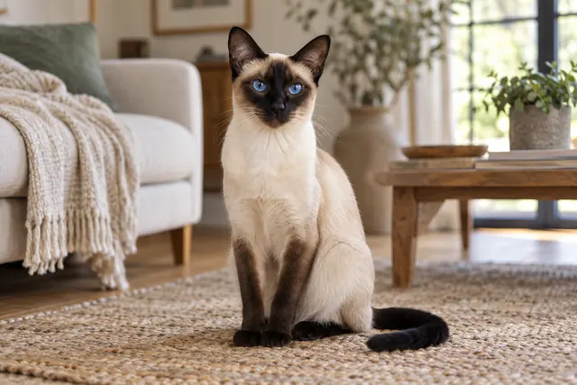 Illustrative Siamese portrait